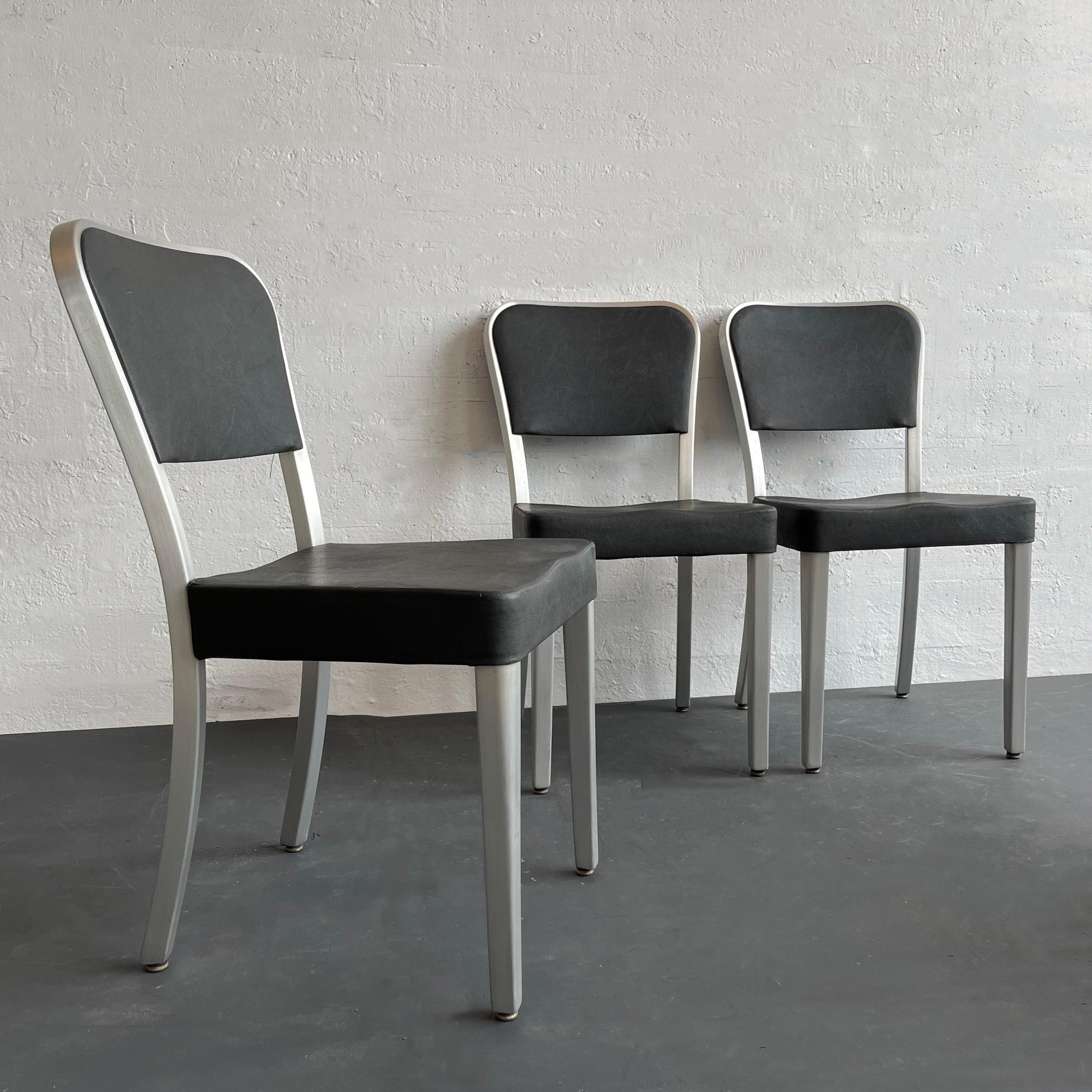Mid-Century Modern Goodform Aluminum Dining Chair Set Bon état - En vente à Brooklyn, NY