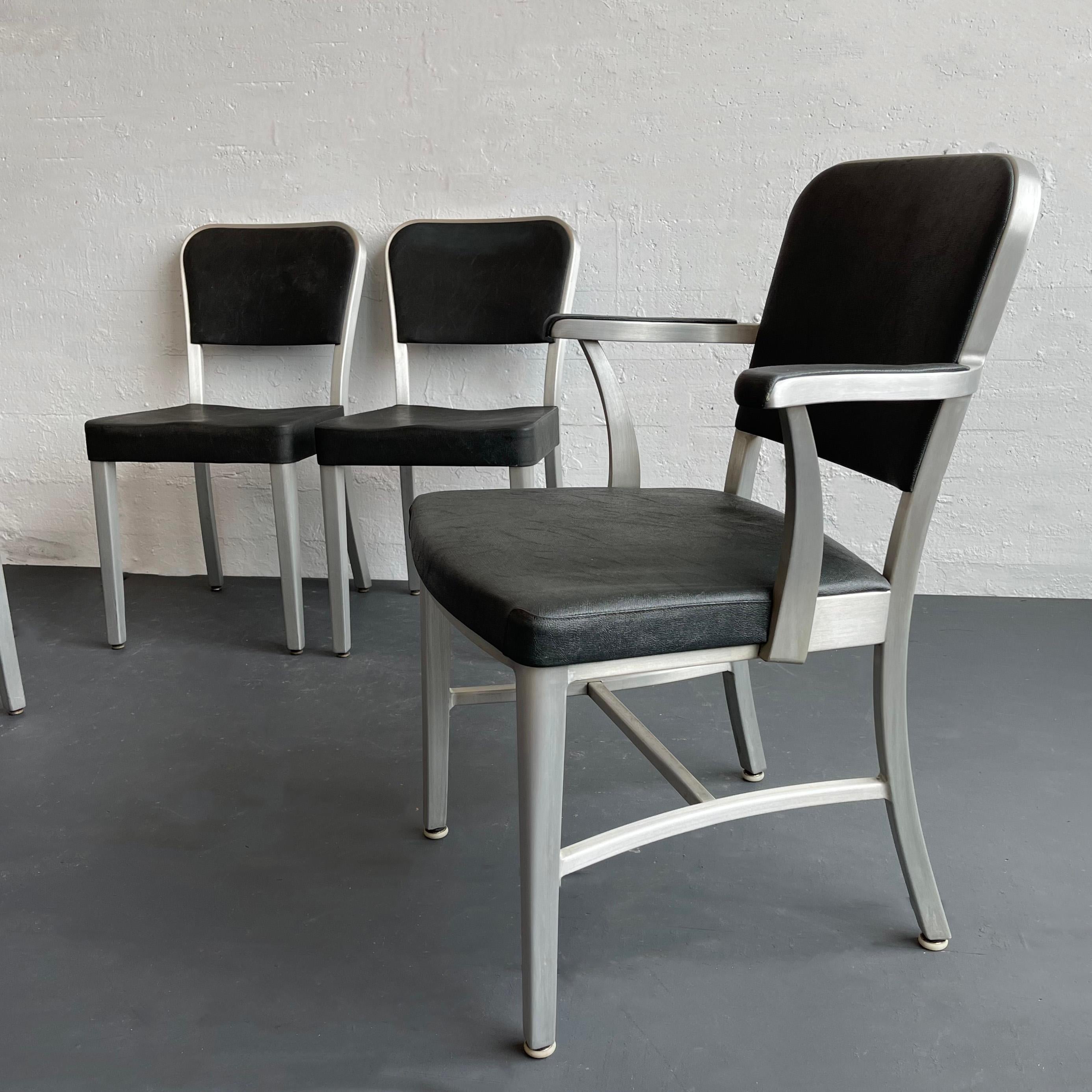 20ième siècle Mid-Century Modern Goodform Aluminum Dining Chair Set en vente