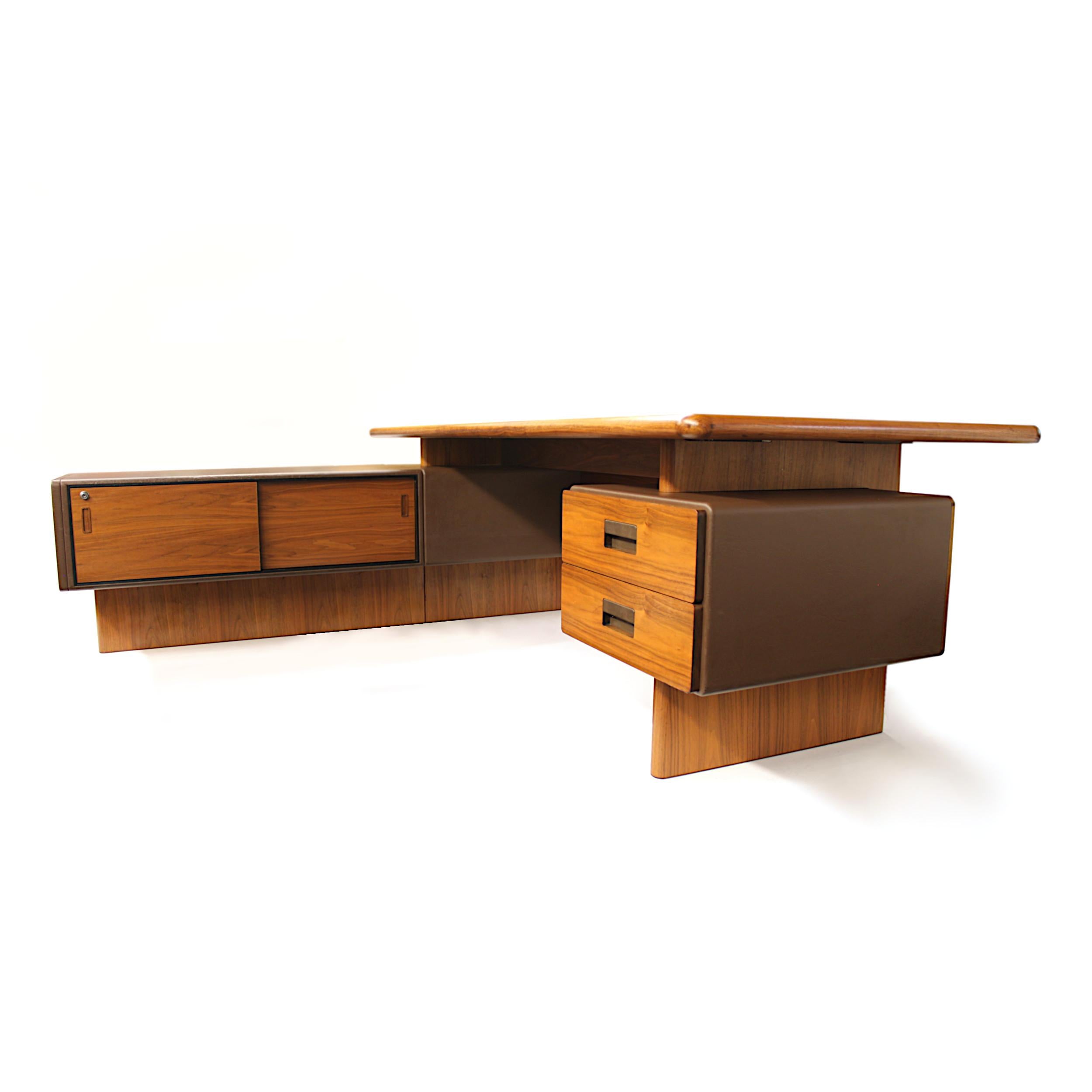 midcentury modern l shaped desk
