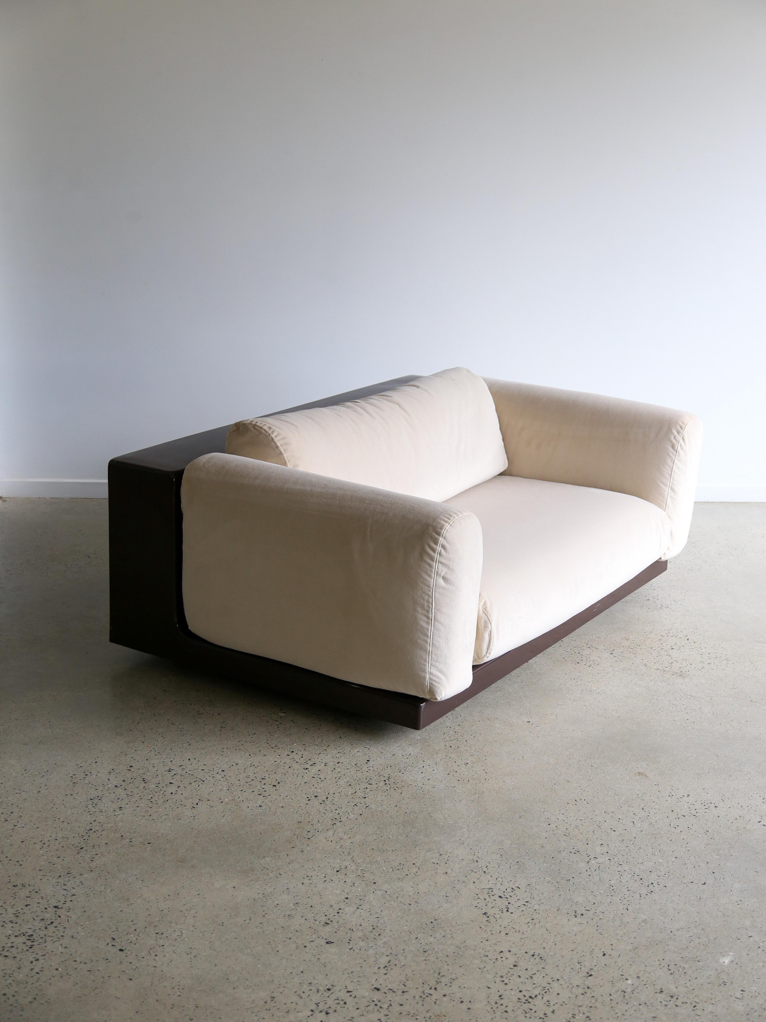 Mid Century Modern Gradual Sofa with Brown Base by Cini Boeri for Knoll In Good Condition For Sale In Byron Bay, NSW