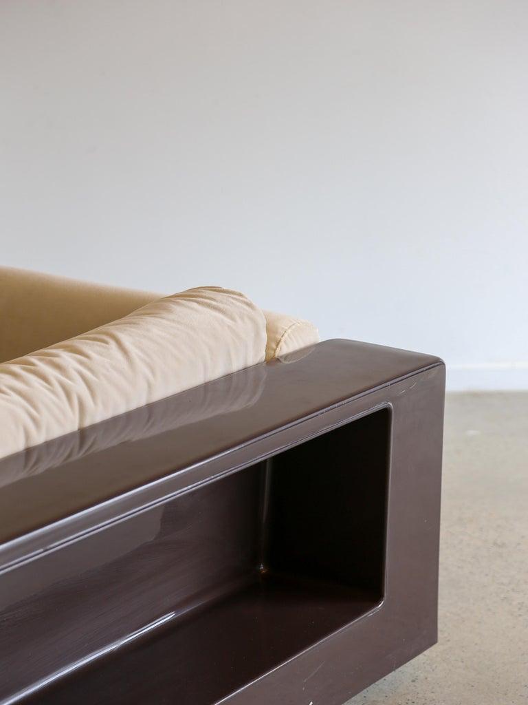 Velours Canapé Gradual, moderne du milieu du siècle, avec base Brown, par Cini Boeri pour Knoll en vente