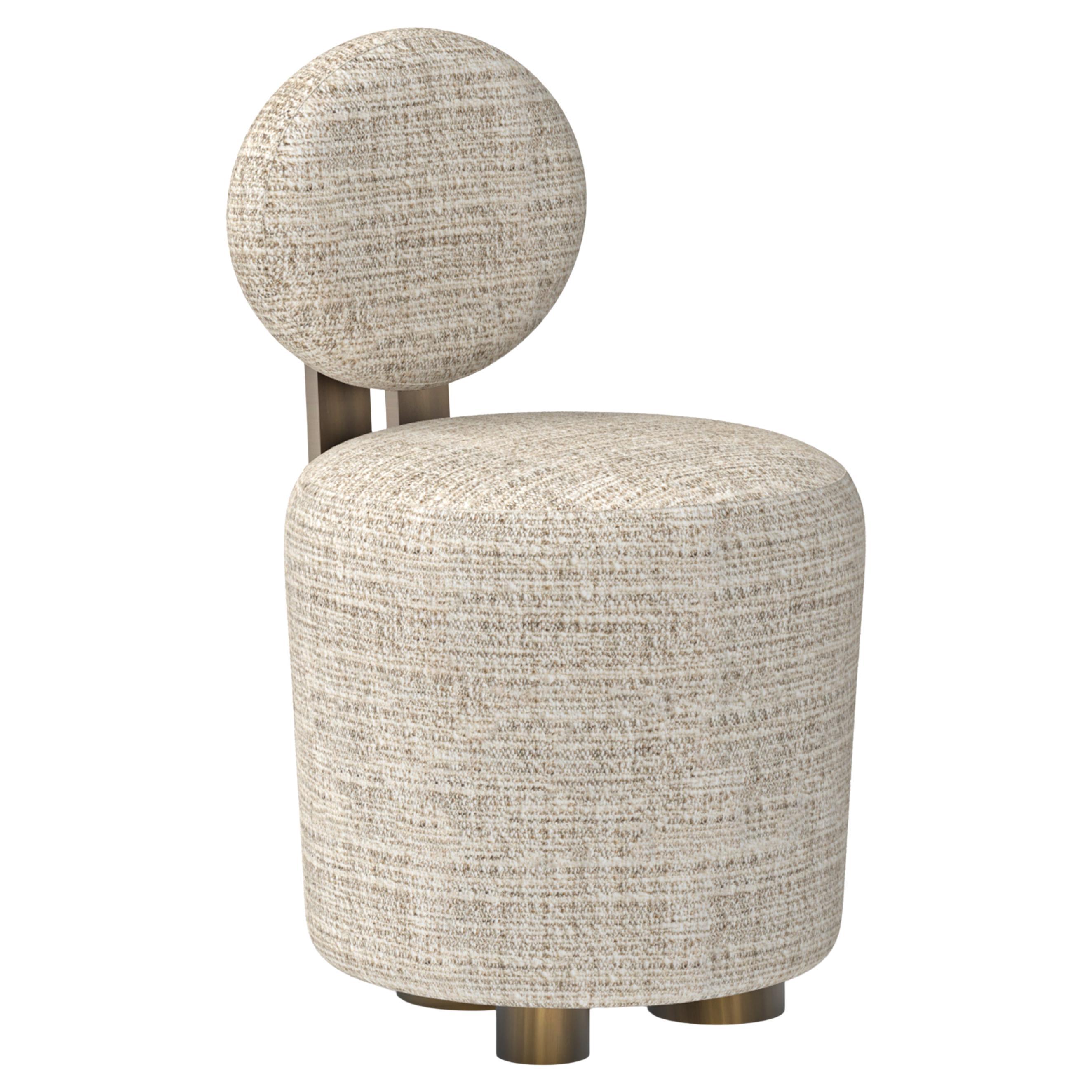 Mid-Century Modern Grand Chairs, Swivel, Brass, DEDAR Jacquard, Greenapple