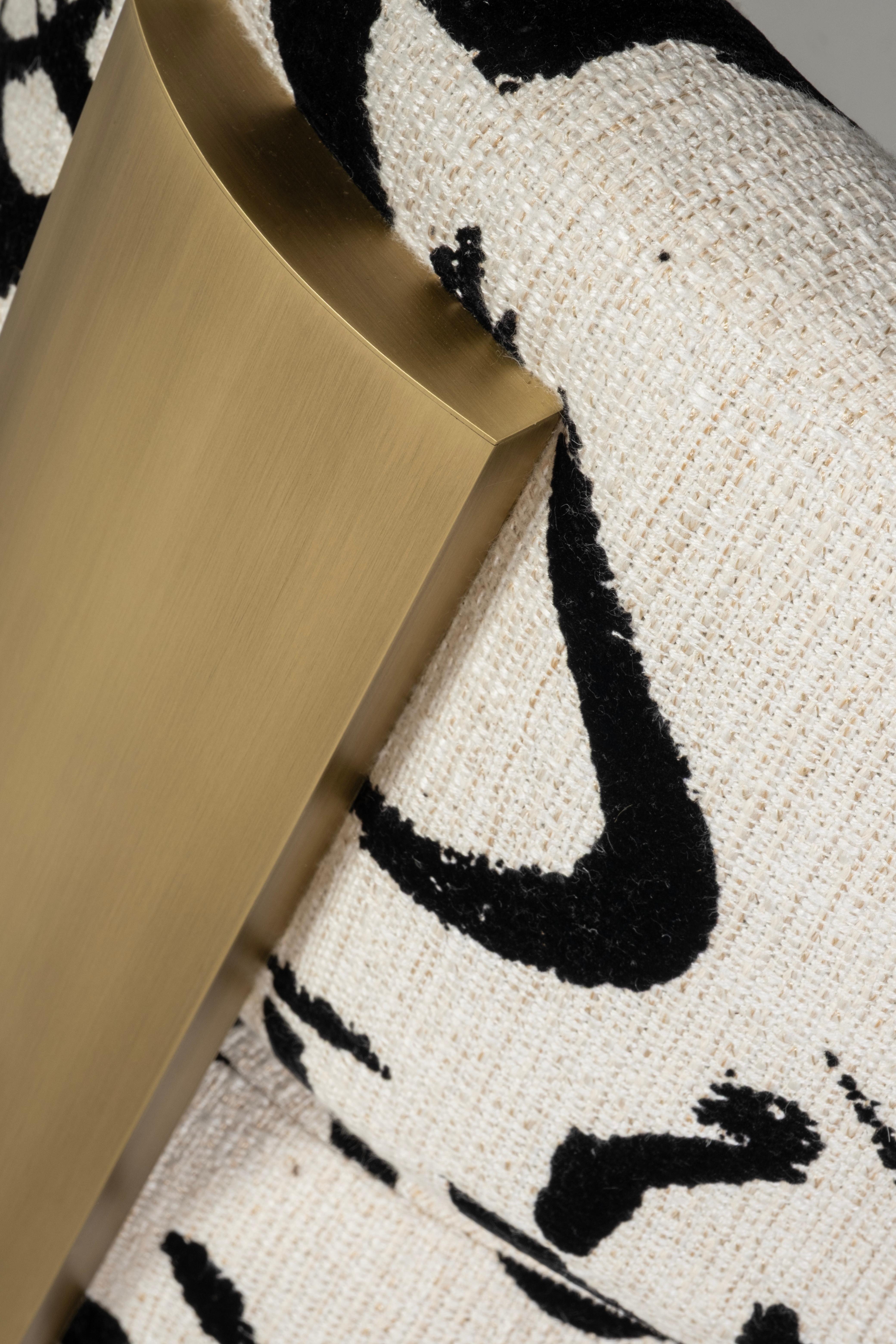 Mid-Century Modern Grand Chairs, drehbar, Messing, DEDAR Samt, Greenapple im Angebot 11