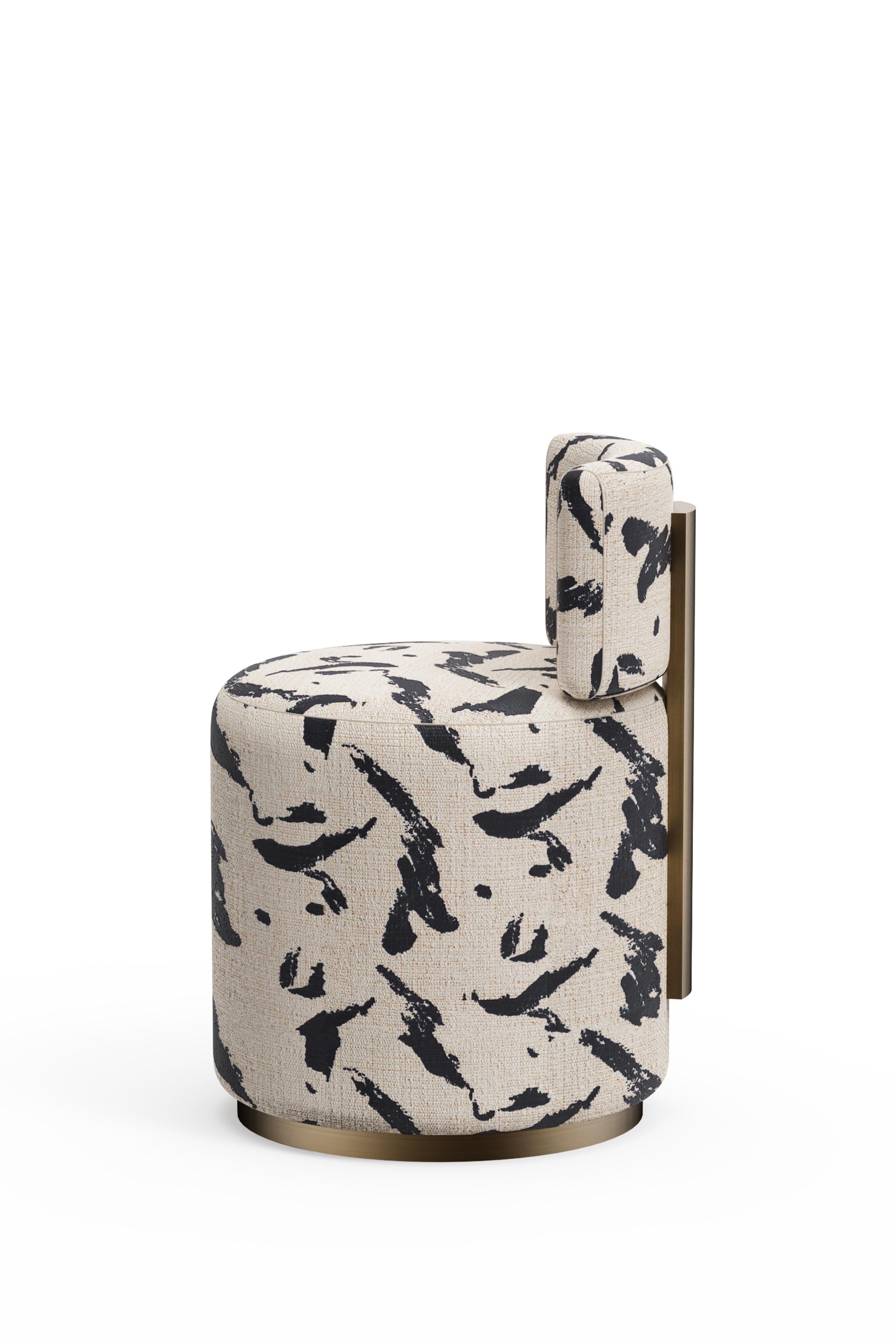 Contemporary Mid-Century Modern Grand Chairs, Swivel, Brass, DEDAR Velvet, Greenapple For Sale
