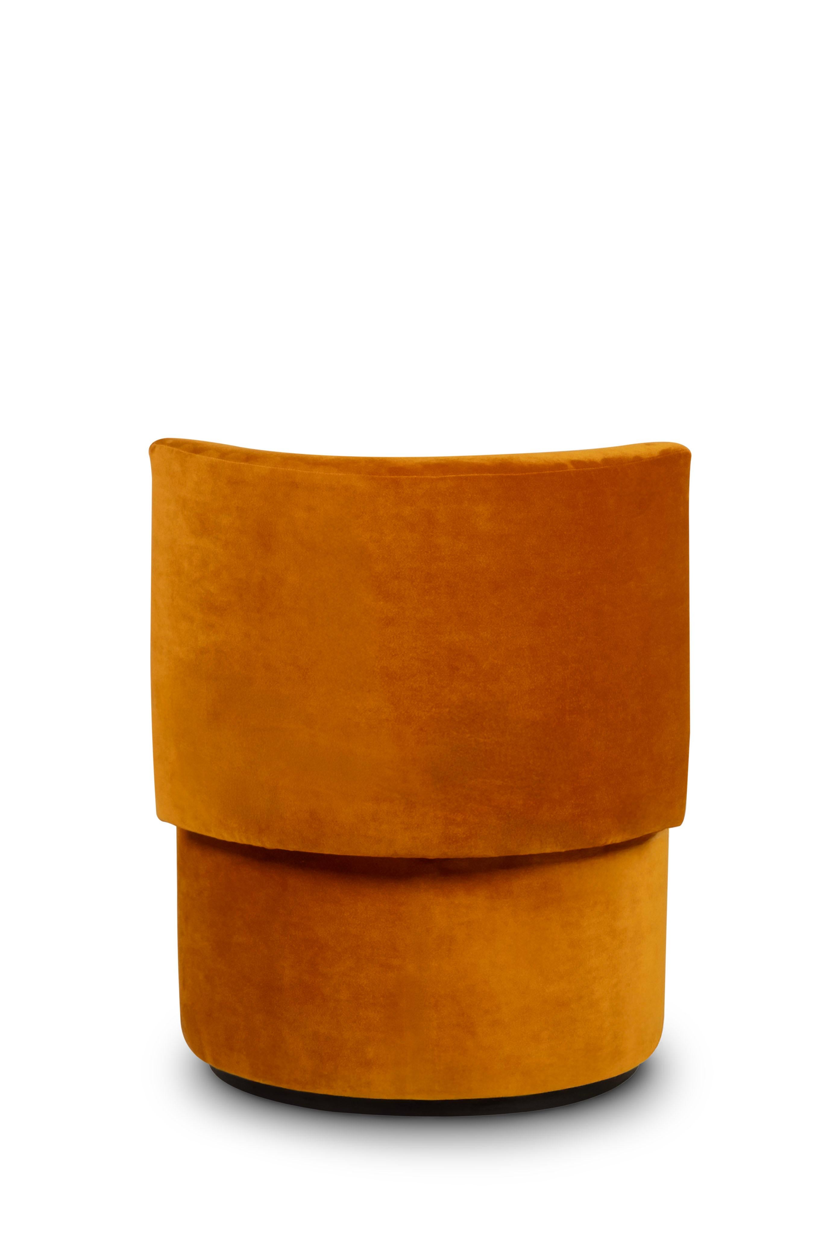 Mid-Century Modern Grand Pouf, Velvet, Oak, Handmade in Portugal by Greenapple For Sale 9
