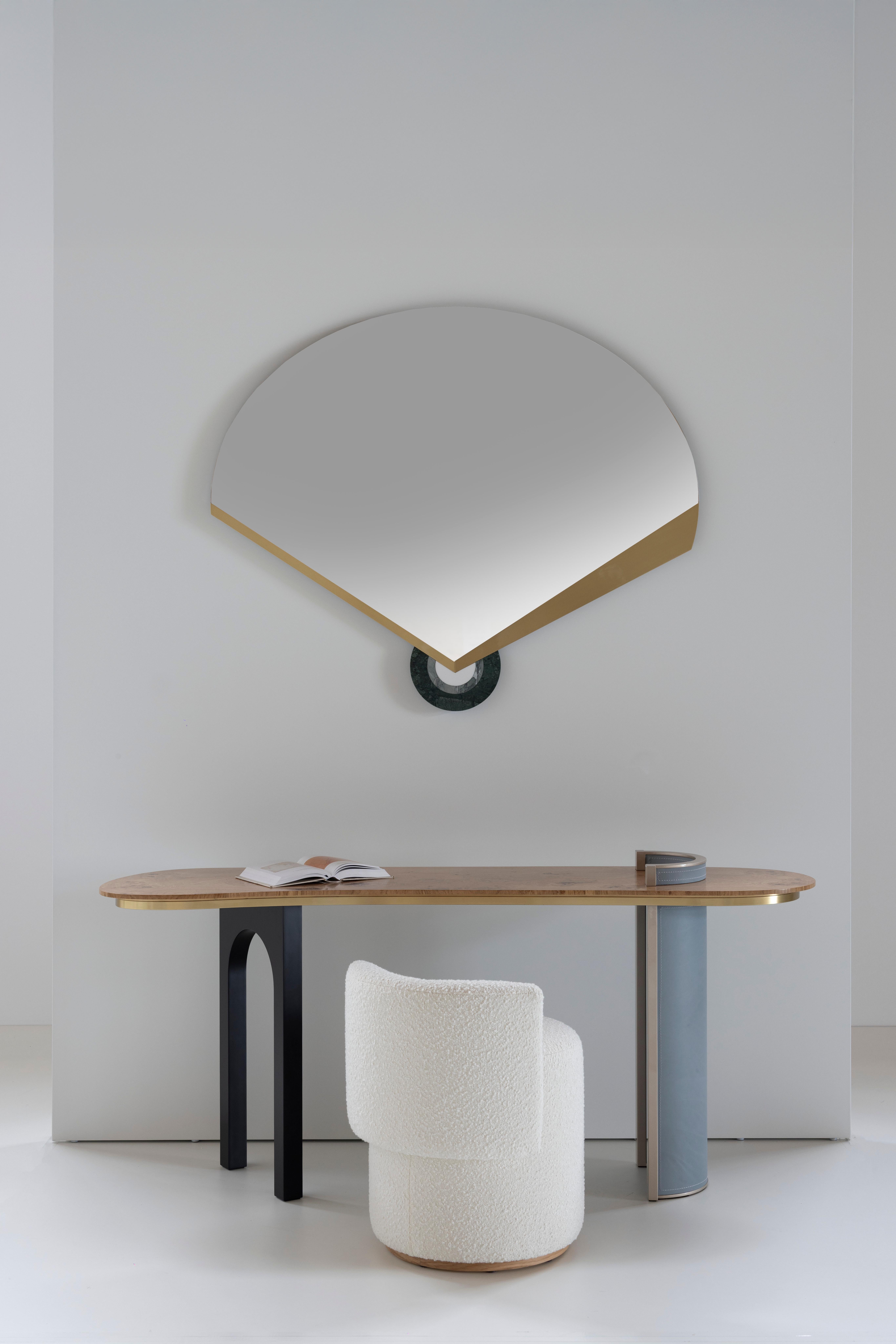 Grand pouf moderne du milieu du siècle, laine, chêne, fabriqué à la main au Portugal par Greenapple en vente 10
