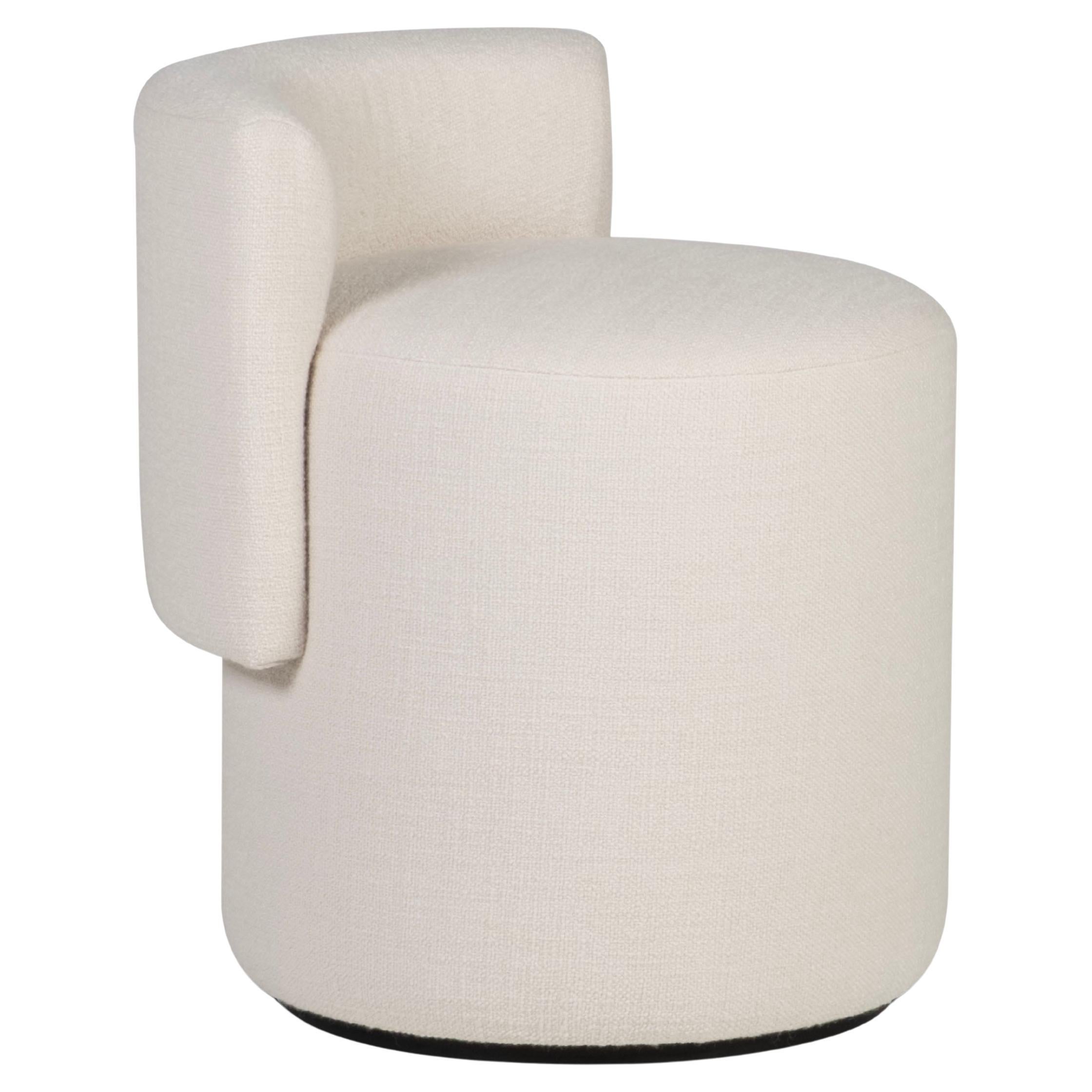 Mid-Century Modern Grand Pouf, Wool, Oak, Handmade in Portugal by Greenapple