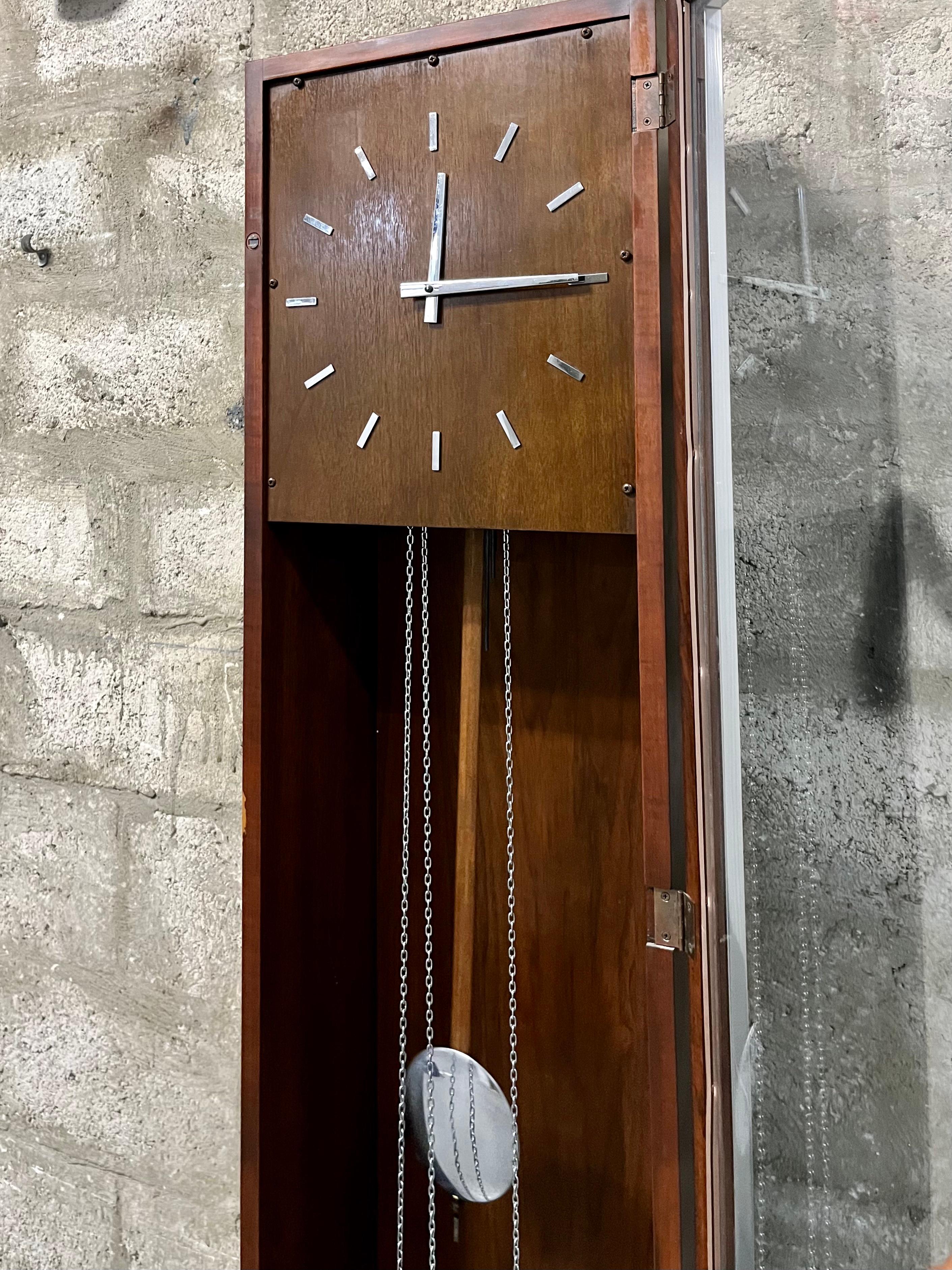 Mid Century Modern Grandfather Clock by Sligh Furniture. Circa 1960s  For Sale 1