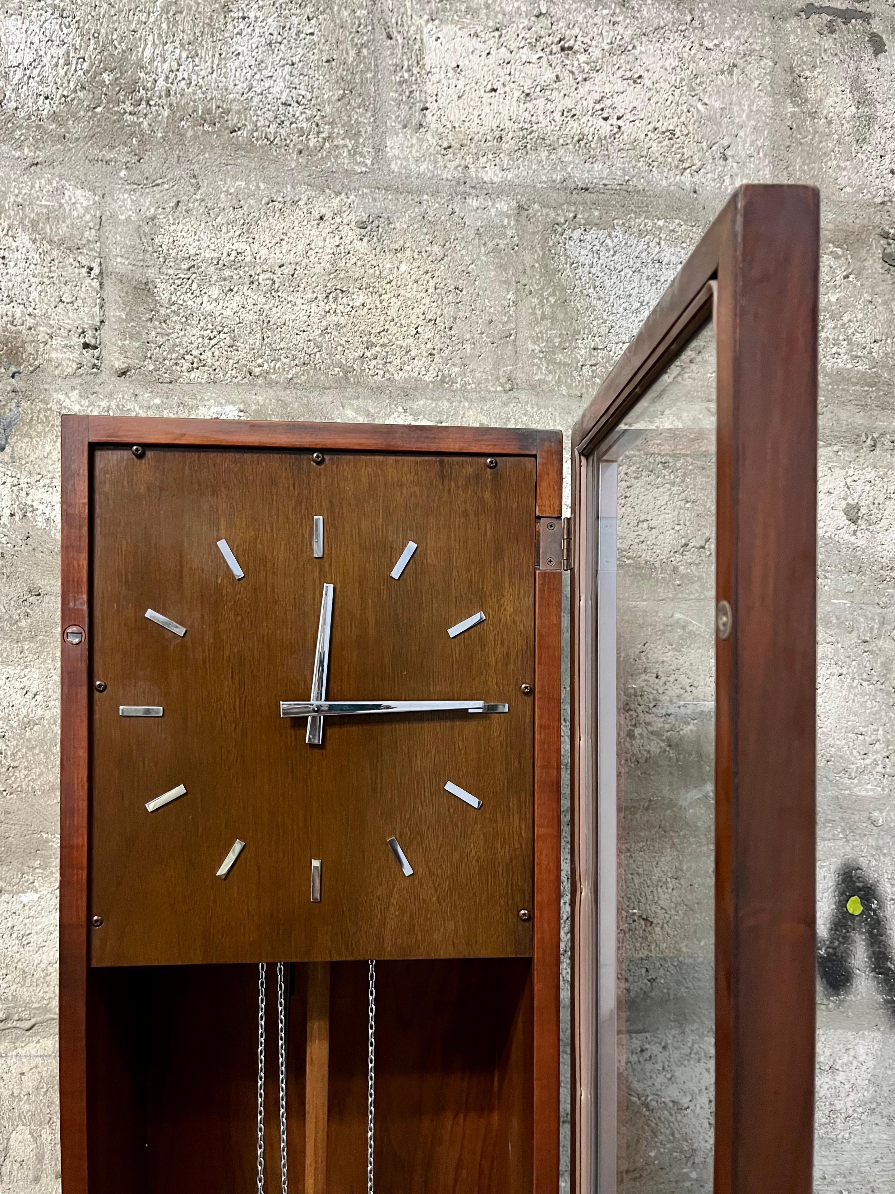 Mid Century Modern Grandfather Clock by Sligh Furniture. Circa 1960s  For Sale 5