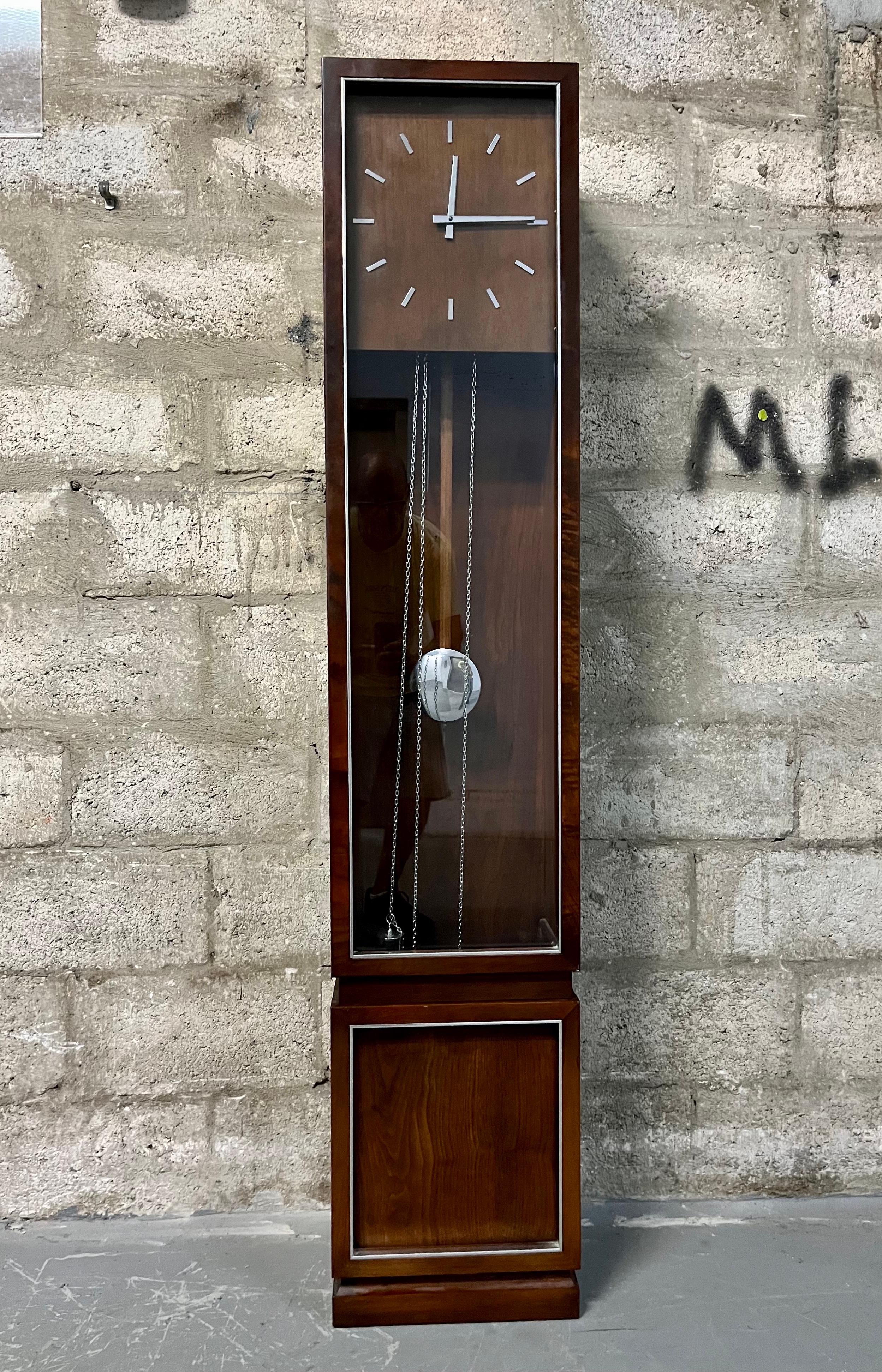 Mid-Century Modern Mid Century Modern Grandfather Clock by Sligh Furniture. Circa 1960s  For Sale