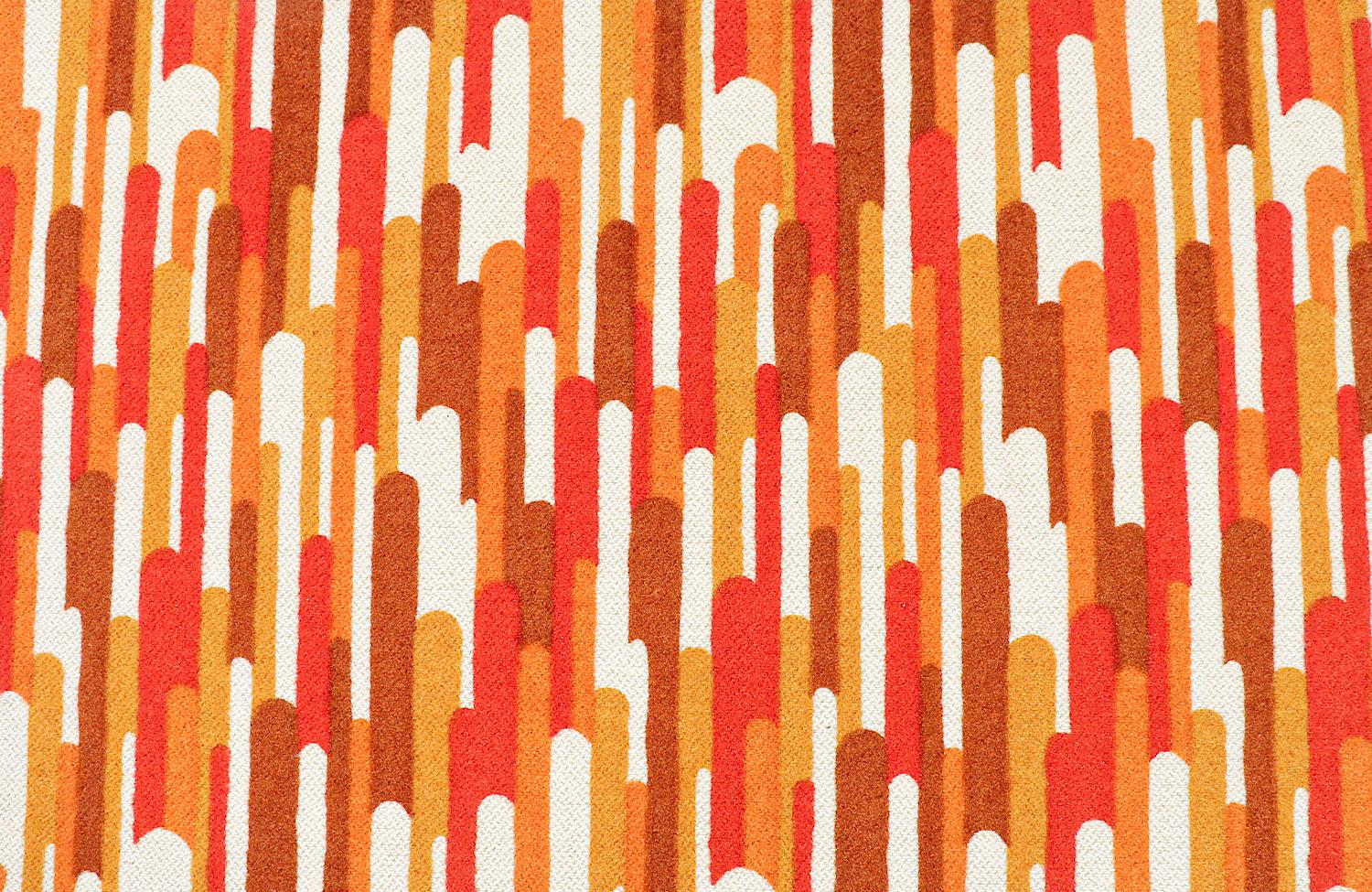 Fabric Mid-Century Modern Graphic Textile Wall Art For Sale