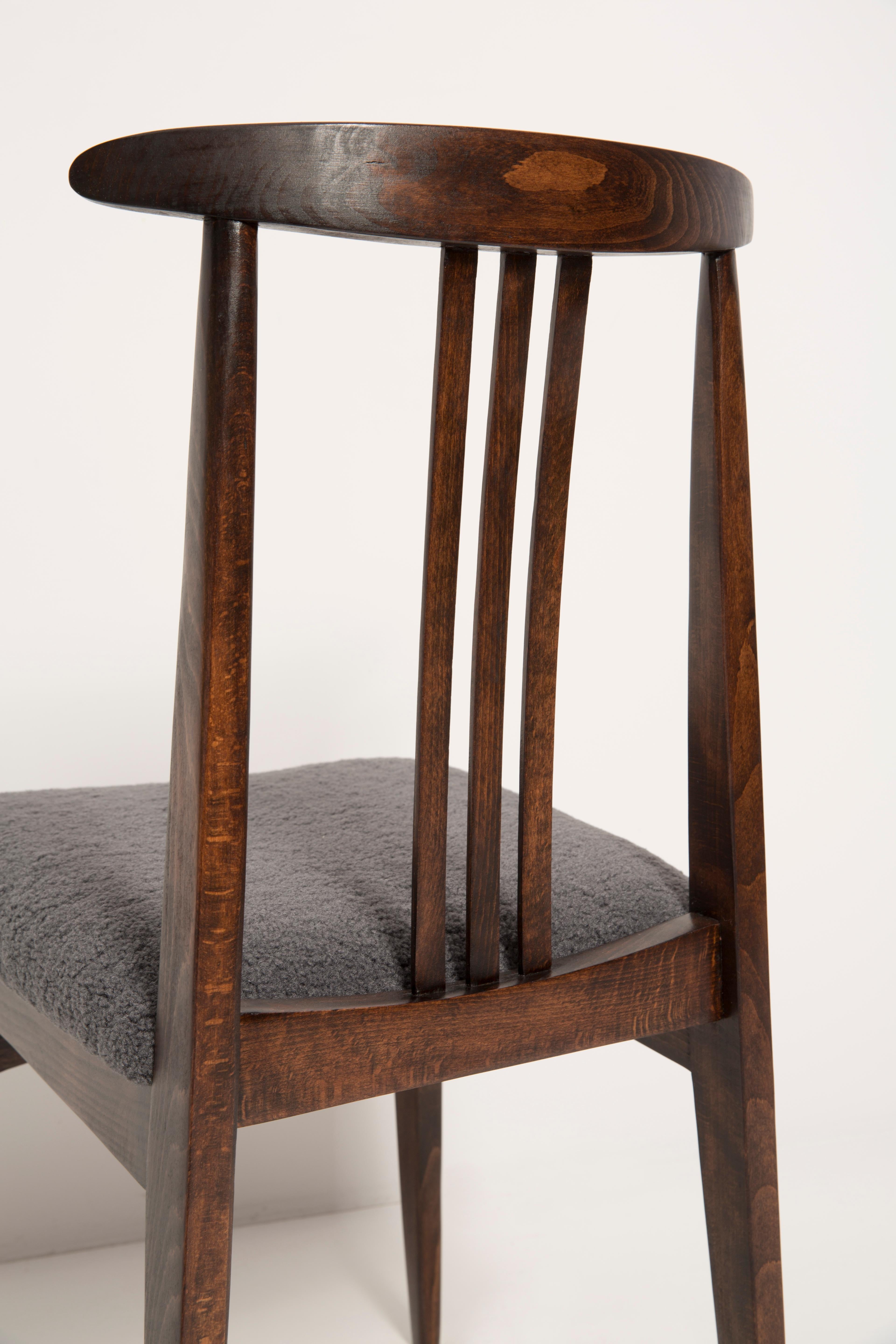 Sedia Boucle grigia moderna di metà secolo, Design M. Zielinski, Europa, anni '60 in vendita 2