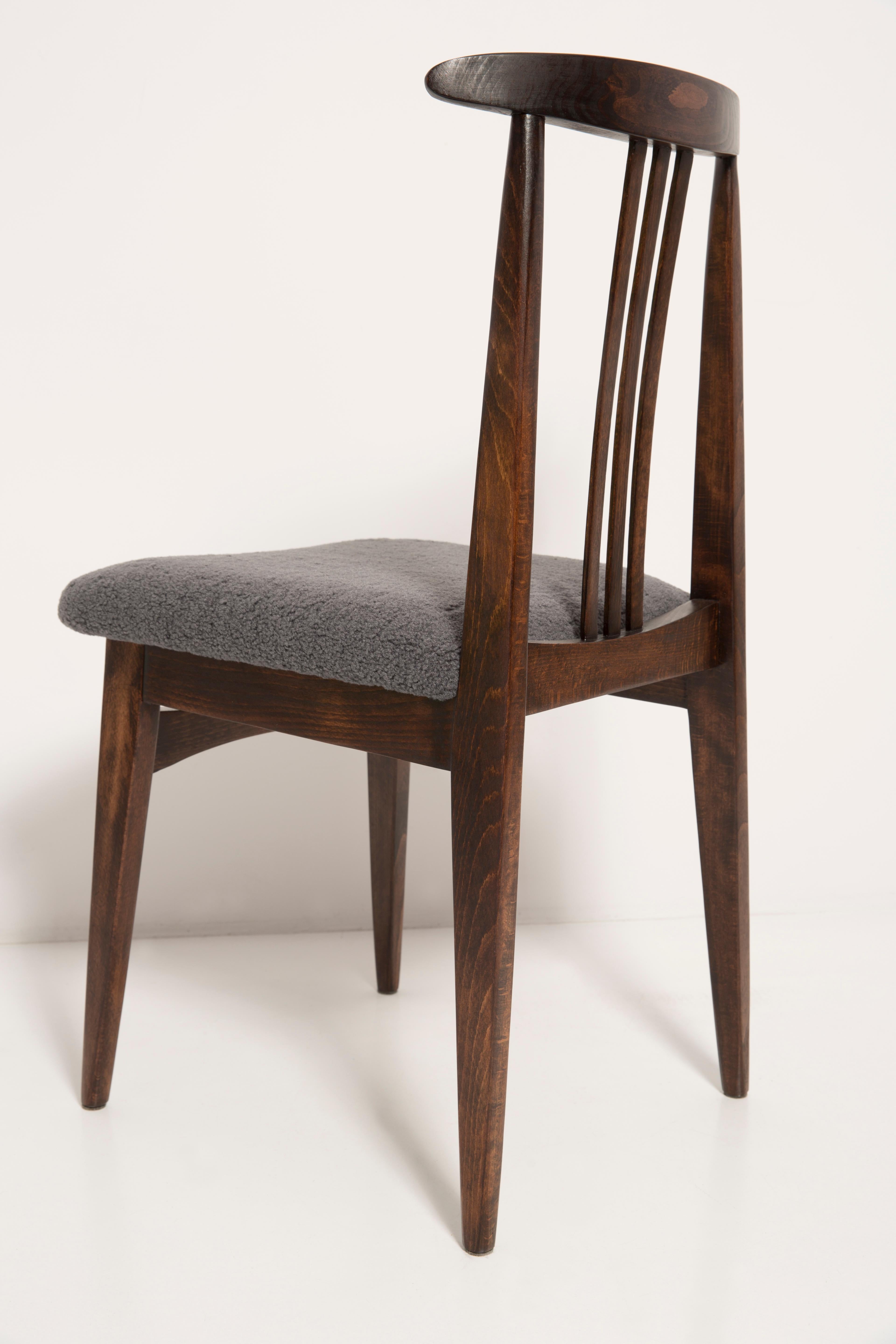Sedia Boucle grigia moderna di metà secolo, Design M. Zielinski, Europa, anni '60 in vendita 3