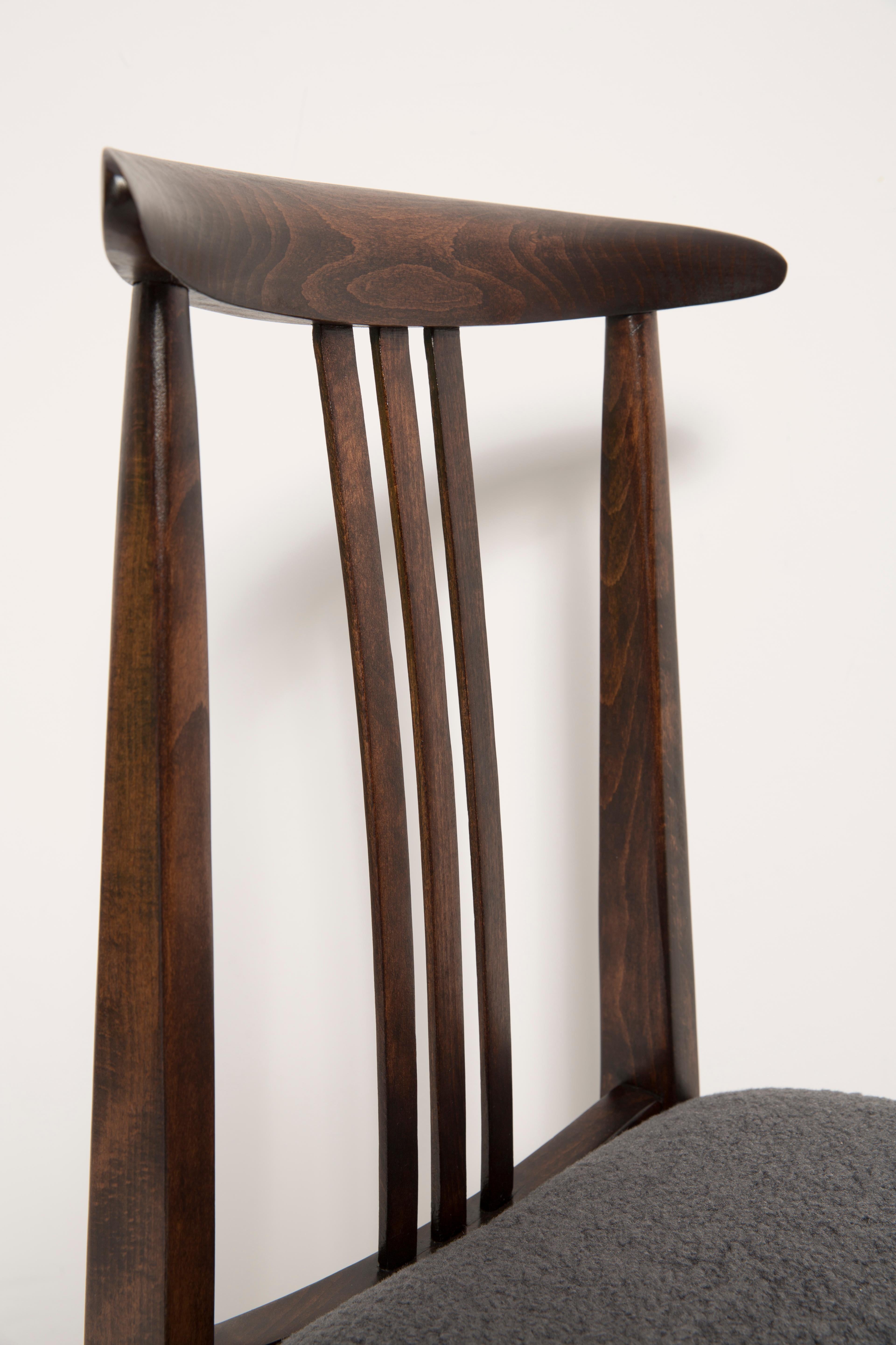 Sedia Boucle grigia moderna di metà secolo, Design M. Zielinski, Europa, anni '60 In condizioni ottime in vendita a 05-080 Hornowek, PL