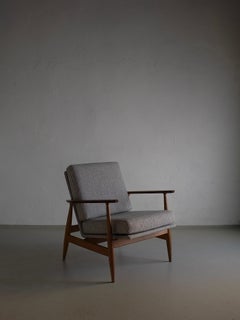 Sedia facile grigia moderna di metà secolo, Germania, anni '60