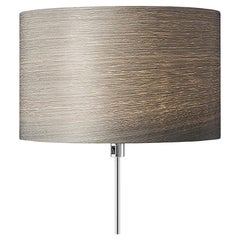 Mid-Century Modern Gray Wood veneer Lamp Shade
