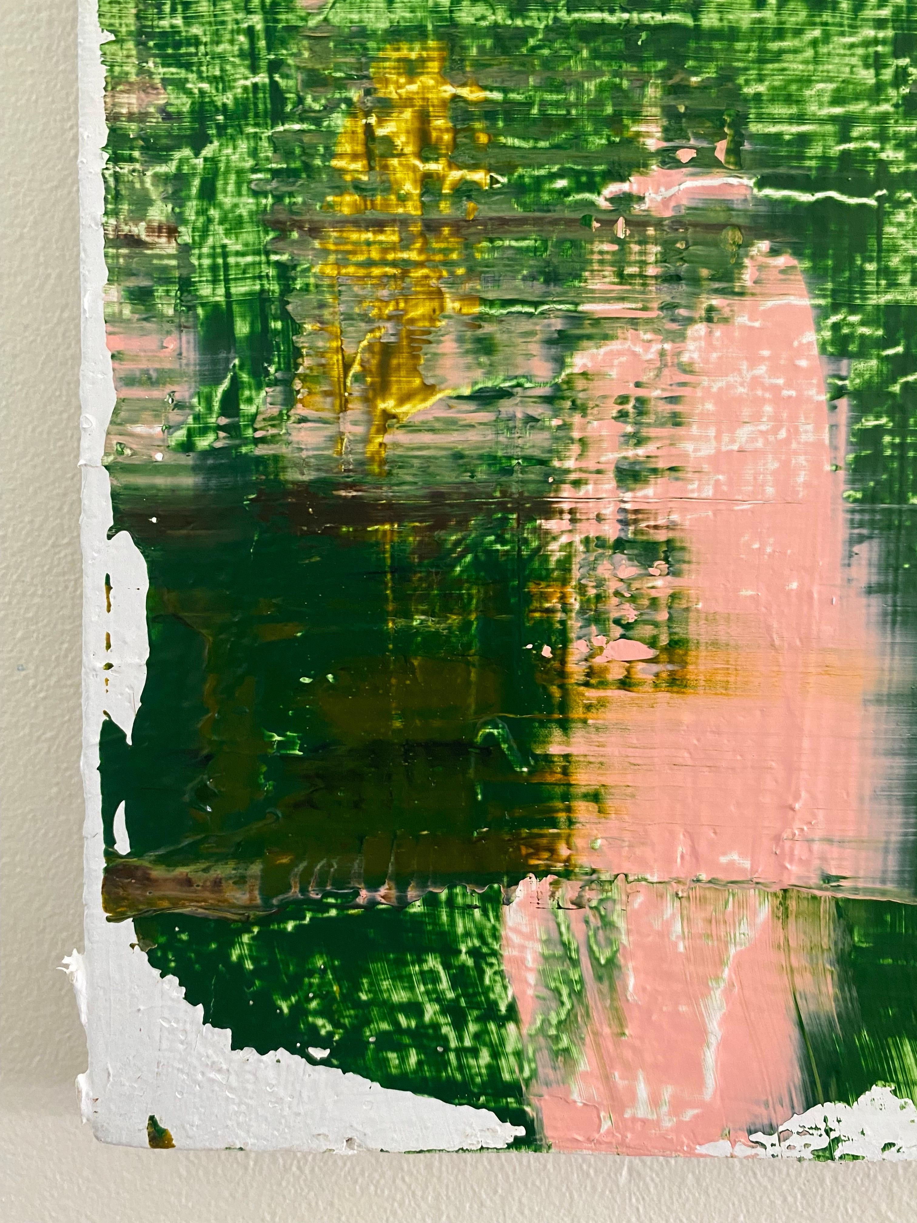 Peinture abstraite contemporaine du milieu du siècle dans le style de Gerhard Richter Bon état - En vente à Bedford Hills, NY