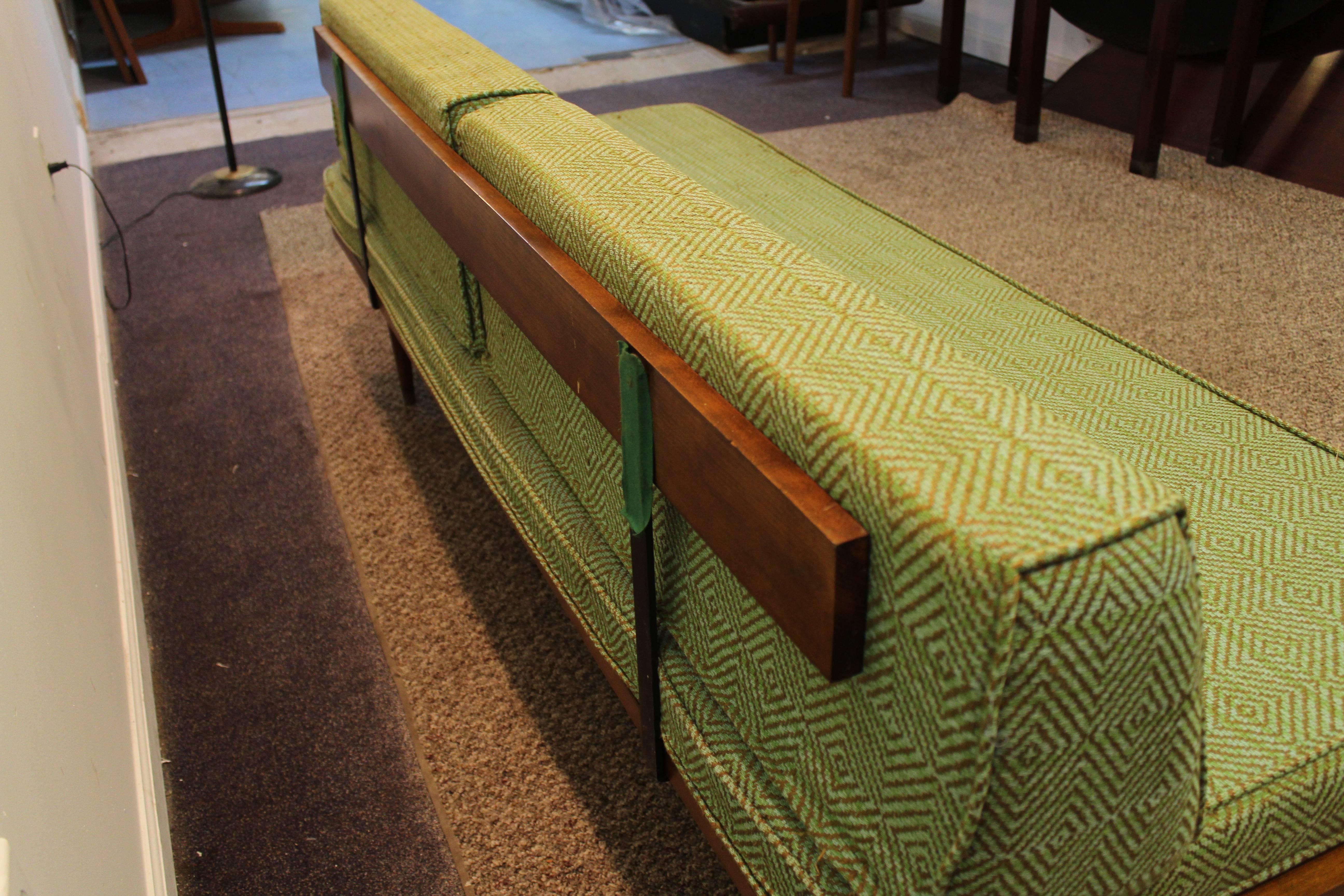 American Mid-Century Modern Green Adrian Pearsall Sofa #992