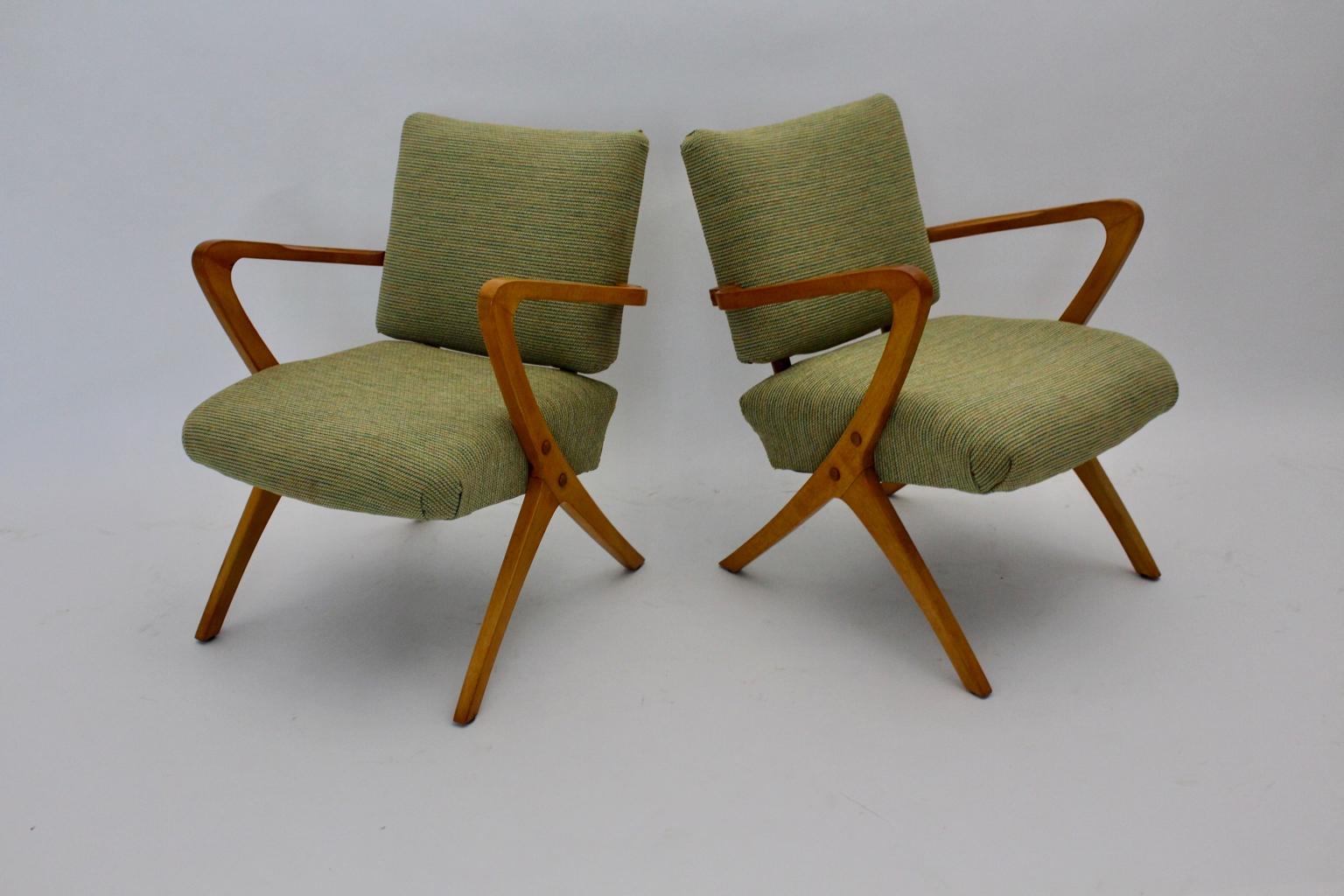 green mid century modern chair