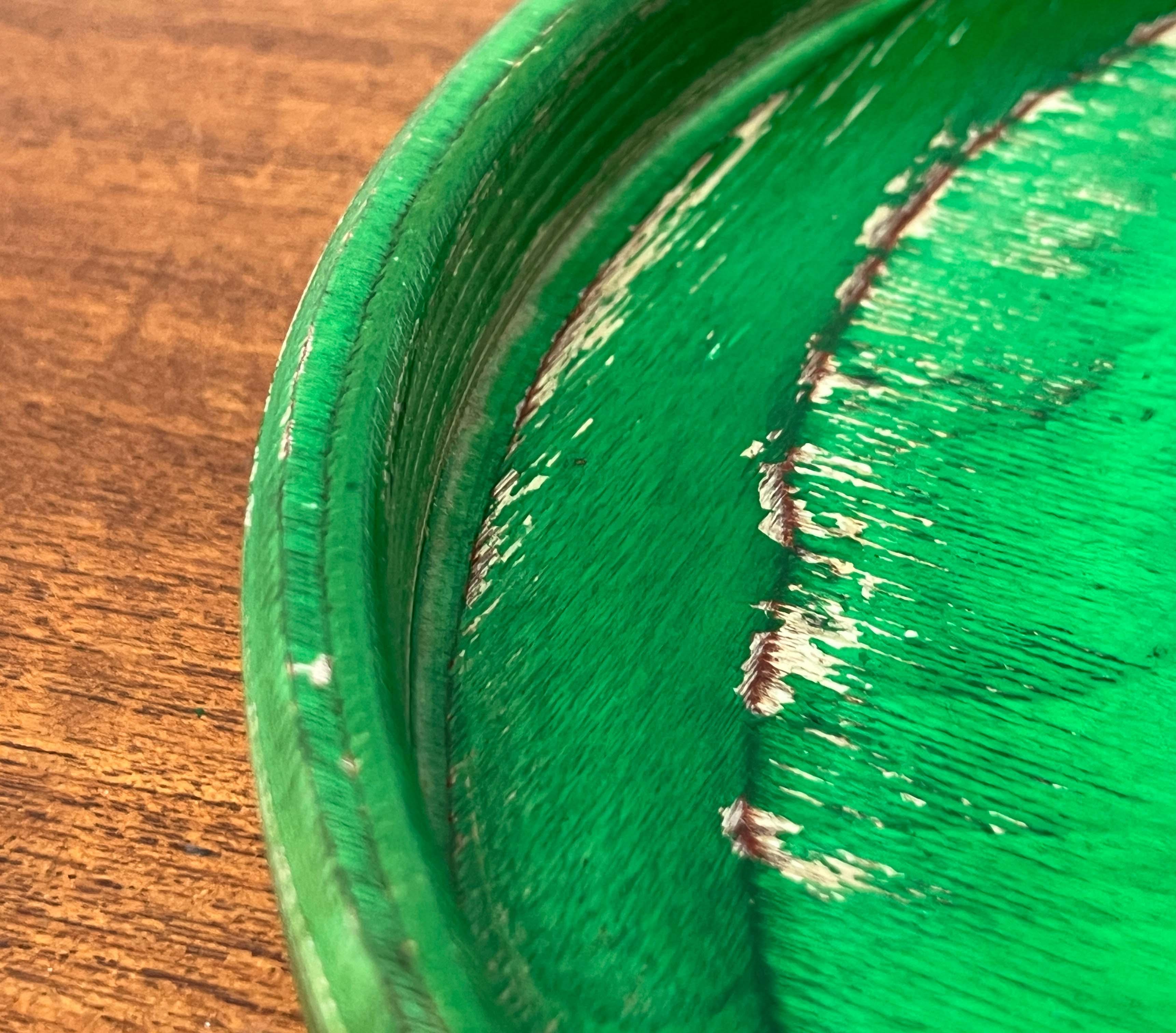 Ciotola verde moderna di metà secolo in legno di Paavo Asikainen, Finlandia, anni '60 in vendita 6