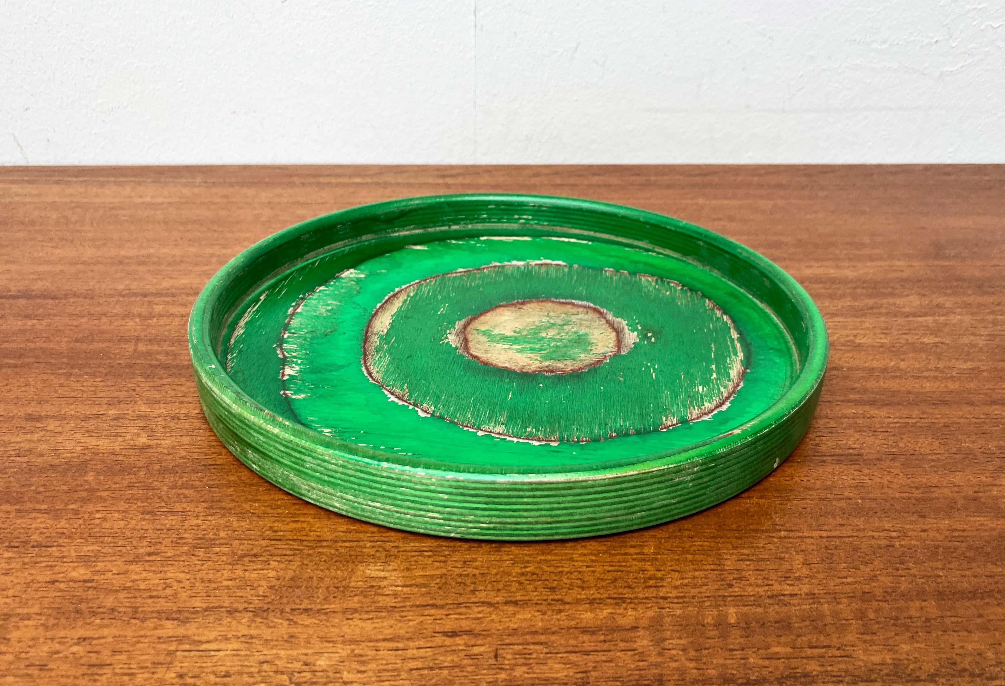 XX secolo Ciotola verde moderna di metà secolo in legno di Paavo Asikainen, Finlandia, anni '60 in vendita