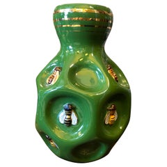 Mid-Century Modern Green Ceramic Italian Vase by San Polo, circa 1960