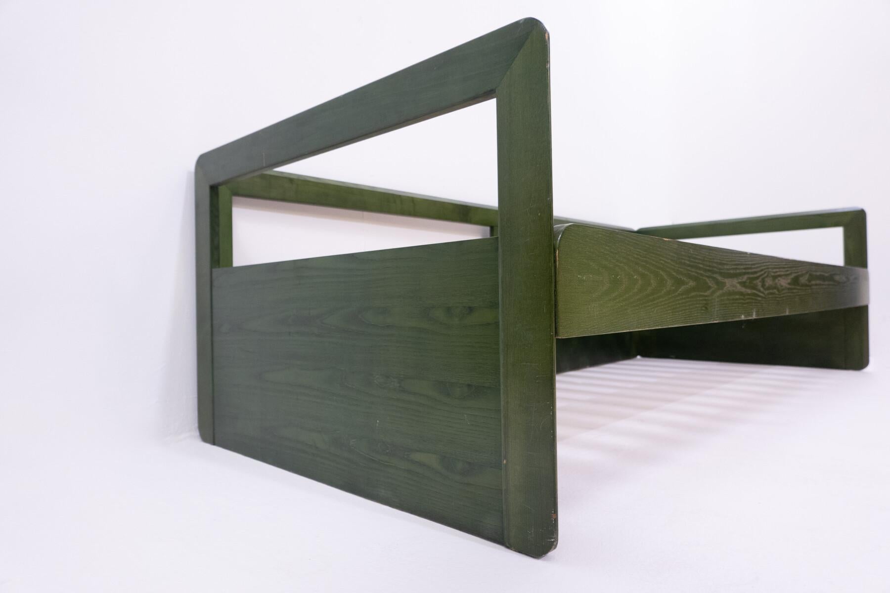 Wood Mid-Century Modern Green Daybed by Derk Jan de Vries, Italy, 1960s