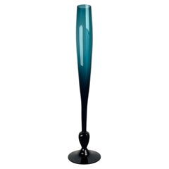 Moderne Grünglasvase aus der Jahrhundertmitte von Alsterfors Glasbruk, Schweden, 1960er Jahre