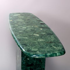Mid-Century Modern Green Granite Surfboard Form Console Table, circa 1960
