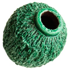 Mid-century Modern Green Hedgehog Vase by Gunnar Nylund för Rörstrand, Sweden