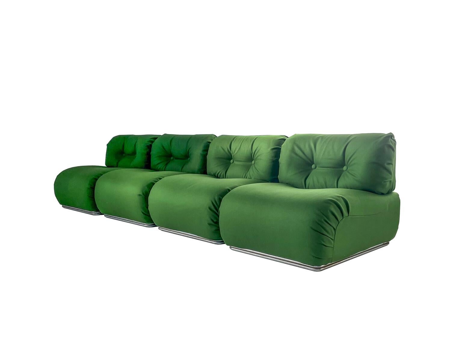Mid-Century Modern Green Italian Modular sofa, 1960s.
Each element is sold individually 