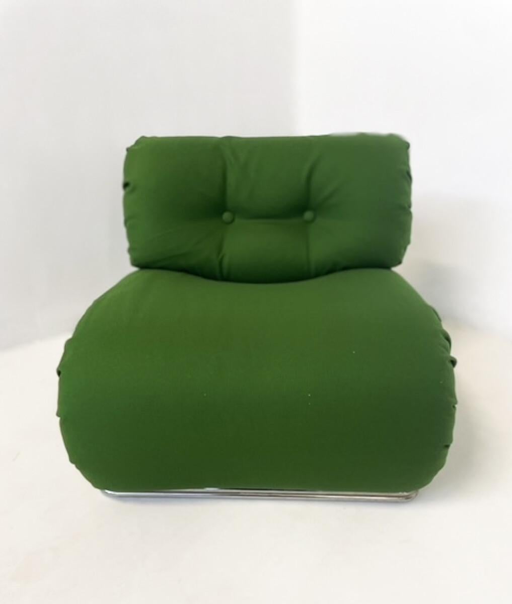 Mid-20th Century Mid-Century Modern Green Italian Modular Sofa, 1960s