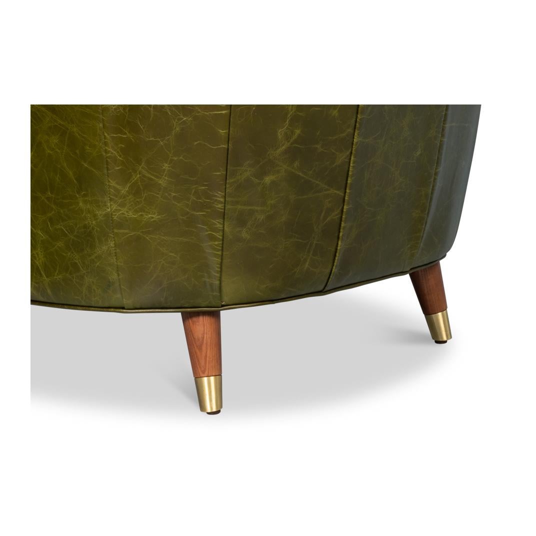 Poltrona moderna di metà secolo in pelle Greene & Greene in vendita 5