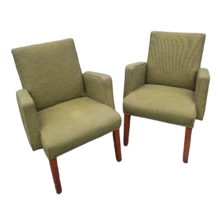 Mid-Century Modern Chaises longues vertes modernes du milieu du siècle par Milwaukee Chair Company pour la tapisserie d'ameublement en vente