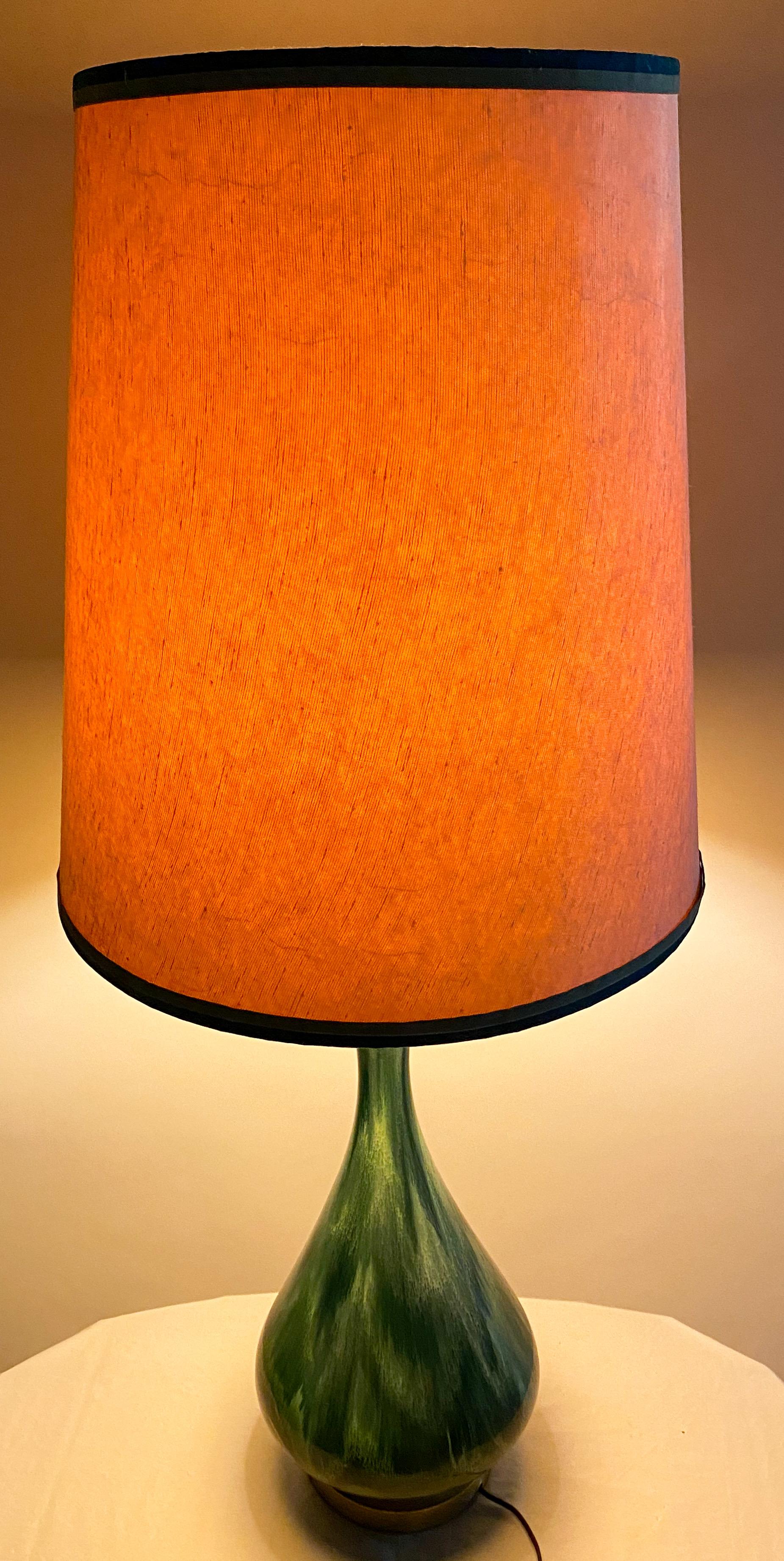 Mid-Century Modern Green Malachite Table Lamp For Sale 6