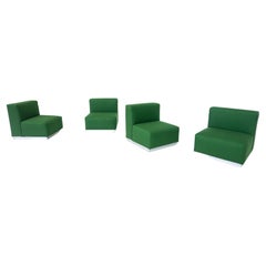Mid-Century Modern Green Modular Italian Sofa, 1960s, Price Per Piece