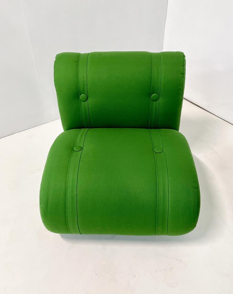 Italian Mid-Century Modern Green Modular sofa by Doimo Salotti, Italy, 1970s  For Sale