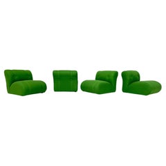Mid-Century Modern Green Modular sofa by Doimo Salotti, Italy, 1970s
