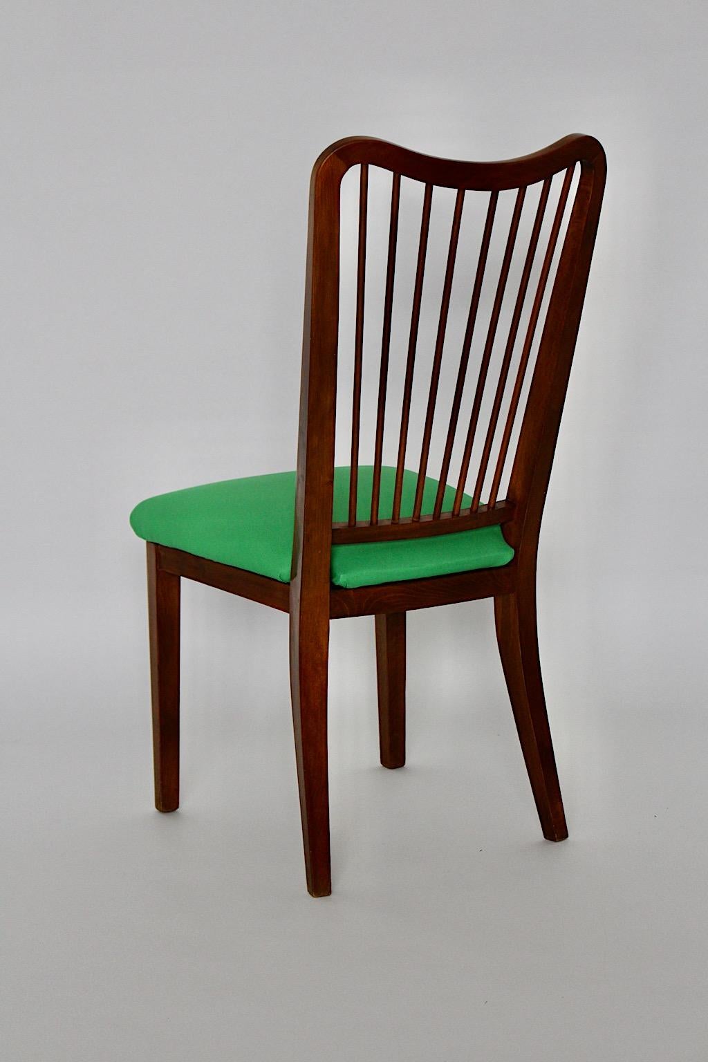 20th Century Mid-Century Modern Green Oswald Haerdtl Office Chair Side Chair Beech, 1950s For Sale