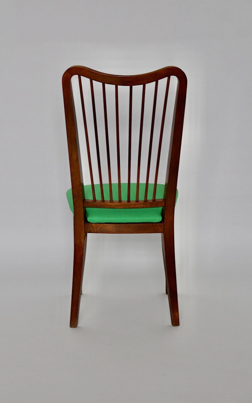 Mid-Century Modern Green Oswald Haerdtl Office Chair Side Chair Beech, 1950s For Sale 1