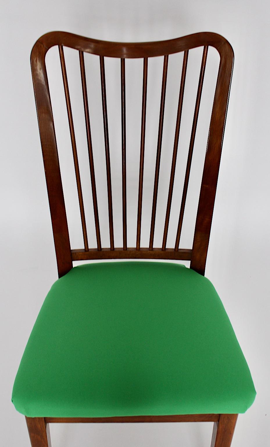 Mid-Century Modern Green Oswald Haerdtl Office Chair Side Chair Beech, 1950s For Sale 2