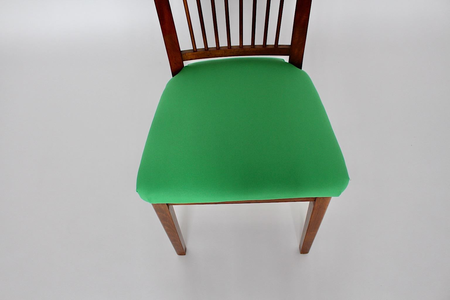 Mid-Century Modern Green Oswald Haerdtl Office Chair Side Chair Beech, 1950s For Sale 3