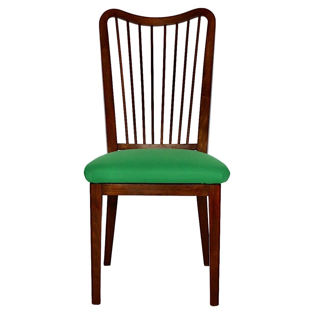 Mid-Century Modern Green Oswald Haerdtl Office Chair Side Chair Beech, 1950s For Sale
