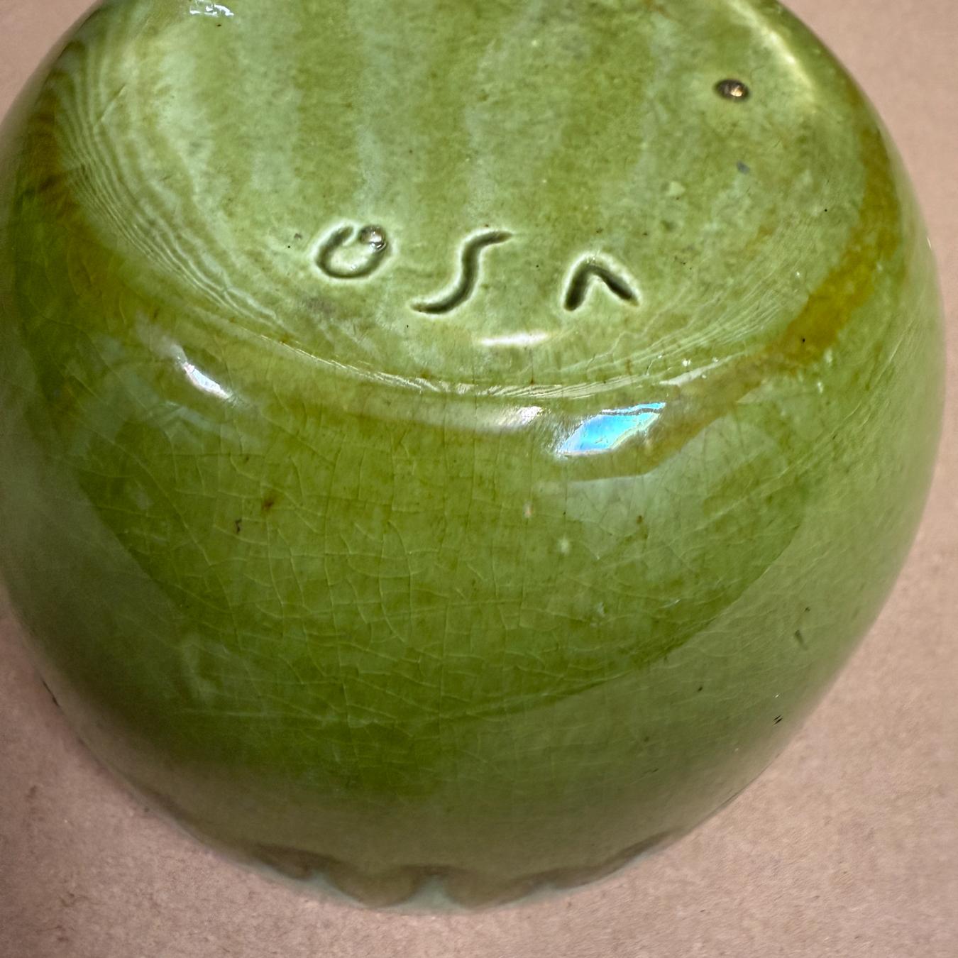 Ciotola in ceramica verde del Mid Century Modern Catch All in vendita 1