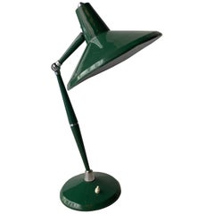 Mid-Century Modern Green Rounded Desk Table Lamp, Italy, 1960