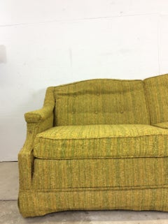 Mid-Century Modern Green Tufted 3 Seater Sofa