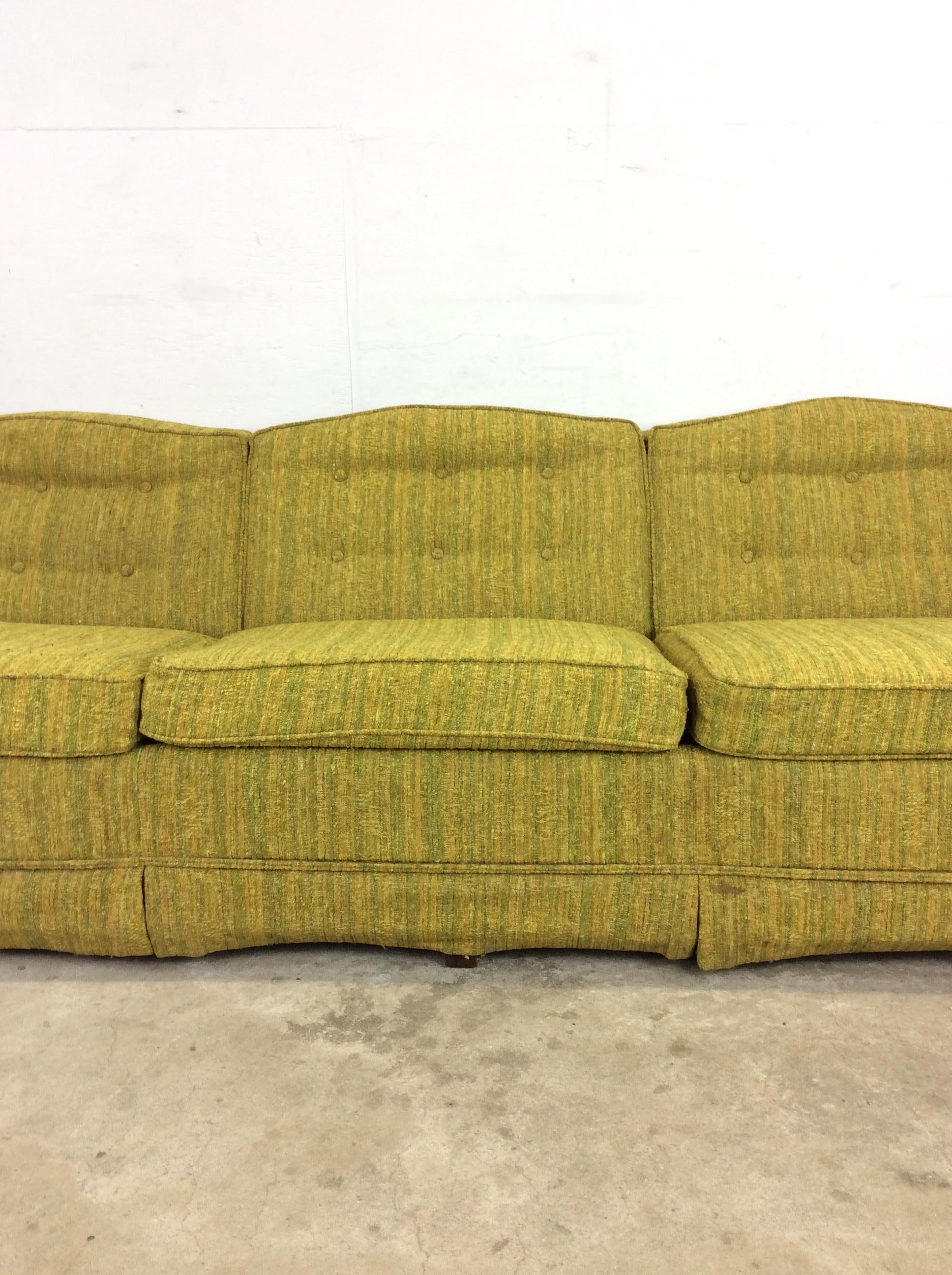 midcentury modern green couch