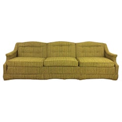 Mid-Century Modern Green Tufted 3 Seater Sofa