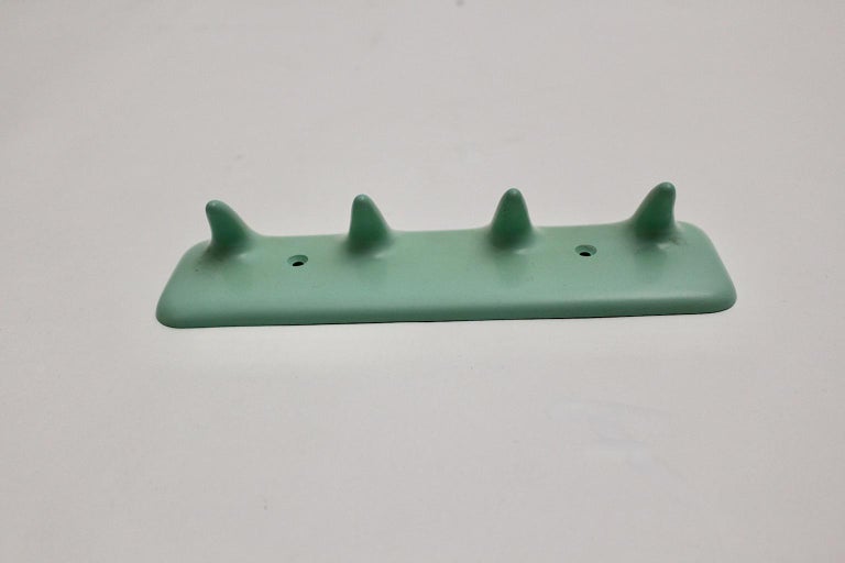 Mid-Century Modern Green Turquoise Plastic Vintage Coat Rack, 1950s ...