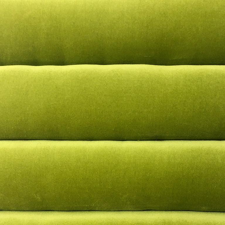 green velvet headboard